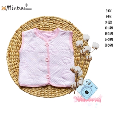 Áo Gile cho bé MINTUU vải cotton trần bông