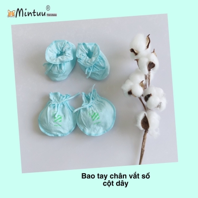 SIÊU SALE - Bao tay chân sơ sinh màu MINTUU vải 100% cotton
