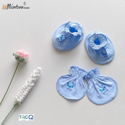 Bao tay chân vắt sổ màu sơ sinh MINTUU