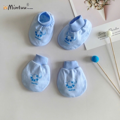 Bao  tay  chân  cho  bé  sơ  sinh  màu  cổ  bo MINTUU