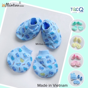Bao tay chân bo màu in bông MINTUU