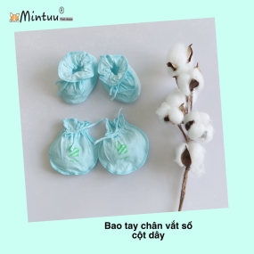 SIÊU SALE - Bao tay chân sơ sinh màu MINTUU vải 100% cotton