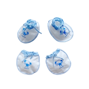 Bao tay chân cột dây trắng cho bé sơ sinh MINTUU