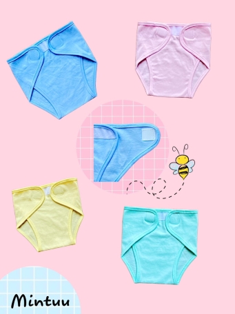 Set  5 tã dán màu sơ  sinh MINTUU