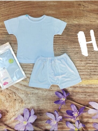 Bộ quần áo cài vai tay ngắn MINTUU vải sợi tre cao cấp