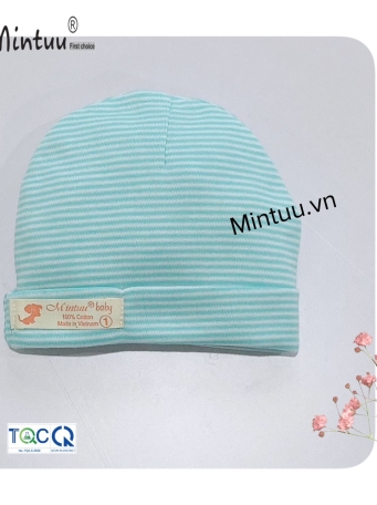 Mũ 2 lớp sọc màu sơ sinh MINTUU