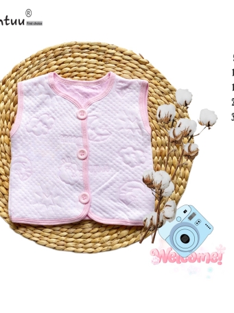 Áo Gile cho bé MINTUU vải cotton trần bông