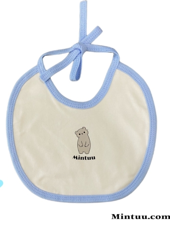 Yếm  ăn  dặm  cột  dây  cho  bé  sơ  sinh  vải  100% cotton  4 chiều | Mintuu.vn