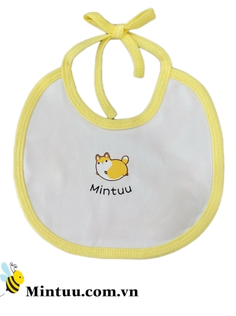 Yếm  ăn  dặm  cột  dây  cho  bé  sơ  sinh  vải  100% cotton  4 chiều | Mintuu.vn