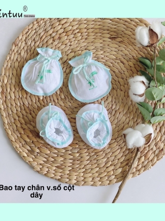 SIÊU SALE - Bao tay chân sơ sinh MINTUU vải 100% cotton