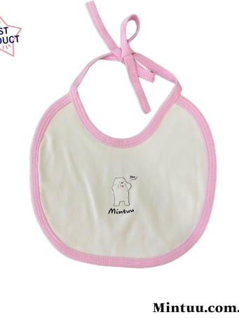 Yếm  ăn  dặm  cột  dây  cho  bé  sơ  sinh  vải  100% cotton  4 chiều | Mintuu.vn