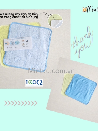 Tấm  lót  chống  thấm  sơ  sinh  MINTUU  vải  cotton  trần  bông