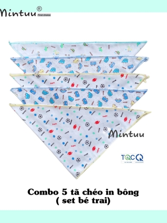 Set 5 tã chéo sơ sinh MINTUU