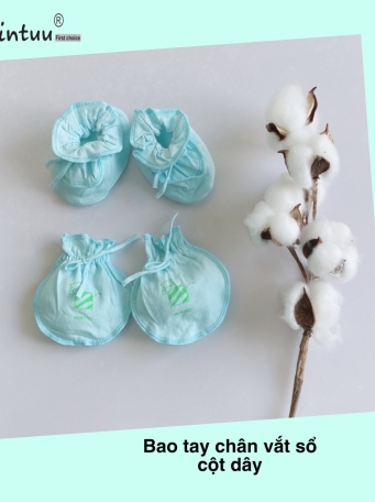 SIÊU SALE - Bao tay chân sơ sinh màu MINTUU vải 100% cotton