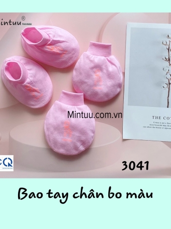 Bao  tay  chân  cho  bé  sơ  sinh  màu  cổ  bo MINTUU