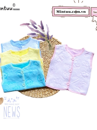 Áo Gile cho bé MINTUU vải cotton trần bông