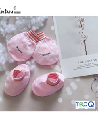 Bộ bao tay chân sơ sinh cổ bo Newborn, cho bé 0-1 tháng,  bé dưới 3.5kg, chất liệu sợi tre mềm mại