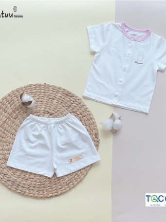 Bộ Quần Áo Cài Thẳng Tay Ngắn MINTUU, chất liệu Cotton 4 Chiều cao cấp