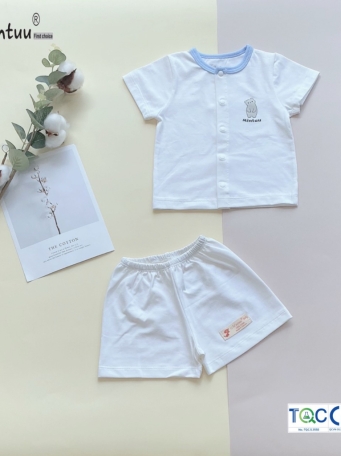 Bộ Quần Áo Cài Thẳng Tay Ngắn MINTUU, chất liệu Cotton 4 Chiều cao cấp
