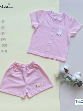 Bộ Quần Áo Cài Thẳng Tay Ngắn MINTUU, chất liệu Cotton 4 Chiều cao cấp