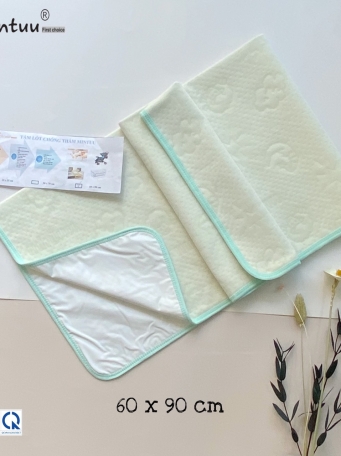 Tấm  lót  chống  thấm  sơ  sinh  MINTUU  vải  cotton  trần  bông