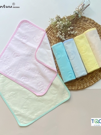 Tấm  lót  chống  thấm  sơ  sinh  MINTUU  vải  cotton  trần  bông