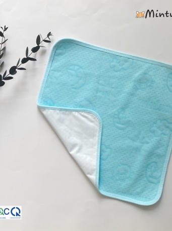 Tấm  lót  chống  thấm  sơ  sinh  MINTUU  vải  cotton  trần  bông