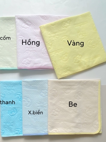 Tấm  lót  chống  thấm  sơ  sinh  MINTUU  vải  cotton  trần  bông