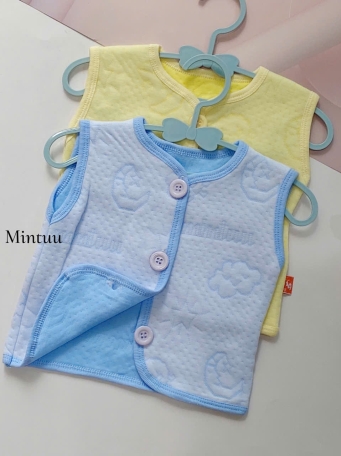 Áo Gile cho bé MINTUU vải cotton trần bông