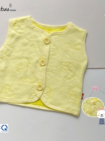 Áo Gile cho bé MINTUU vải cotton trần bông