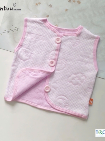 Áo Gile cho bé MINTUU vải cotton trần bông