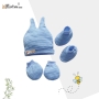Set  mũ tai sóc - bao tay chân sọc màu  cho bé sơ sinh MINTUU Set  mũ tai sóc - bao tay chân sọc màu  cho bé sơ sinh MINTUU